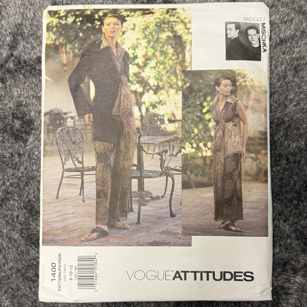 Vogue Attitudes #1400 Badgley Mischka Size 8-10-12 UNCUT /FF pattern